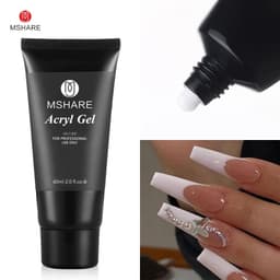 image-MSHARE Poly Nails Acryl Gel 60ml 60g Builder UV Led Acrylgel Nails Extensions Acrylic Pink White Clear Gel Acrylatic Cover