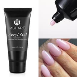 image-MSHARE Poly Nails Acryl Gel 60ml 60g Builder UV Led Acrylgel Nails Extensions Acrylic Pink White Clear Gel Acrylatic Cover
