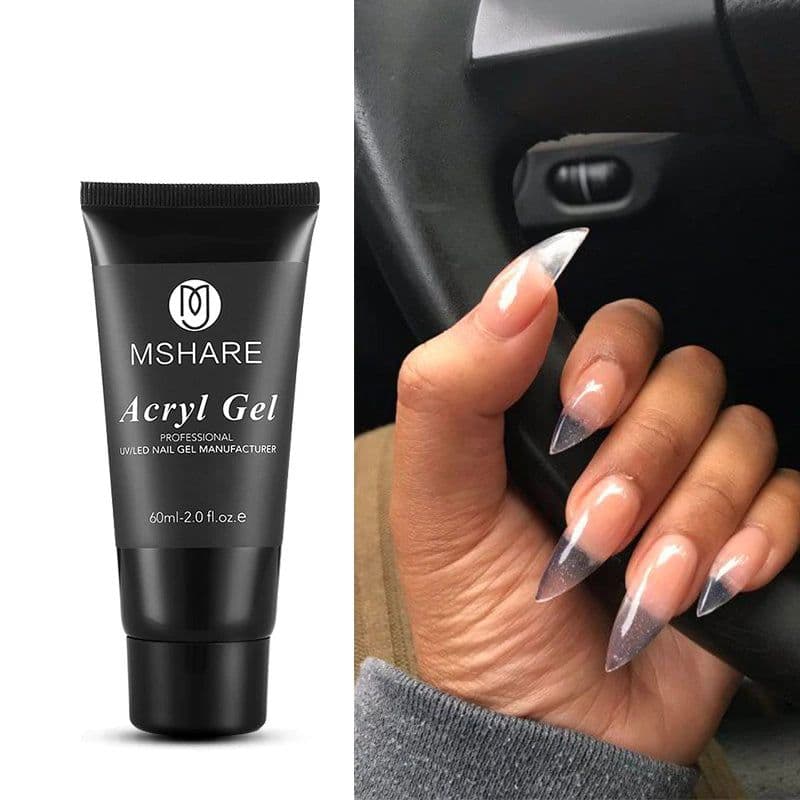 image-MSHARE Poly Nails Acryl Gel 60ml 60g Builder UV Led Acrylgel Nails Extensions Acrylic Pink White Clear Gel Acrylatic Cover