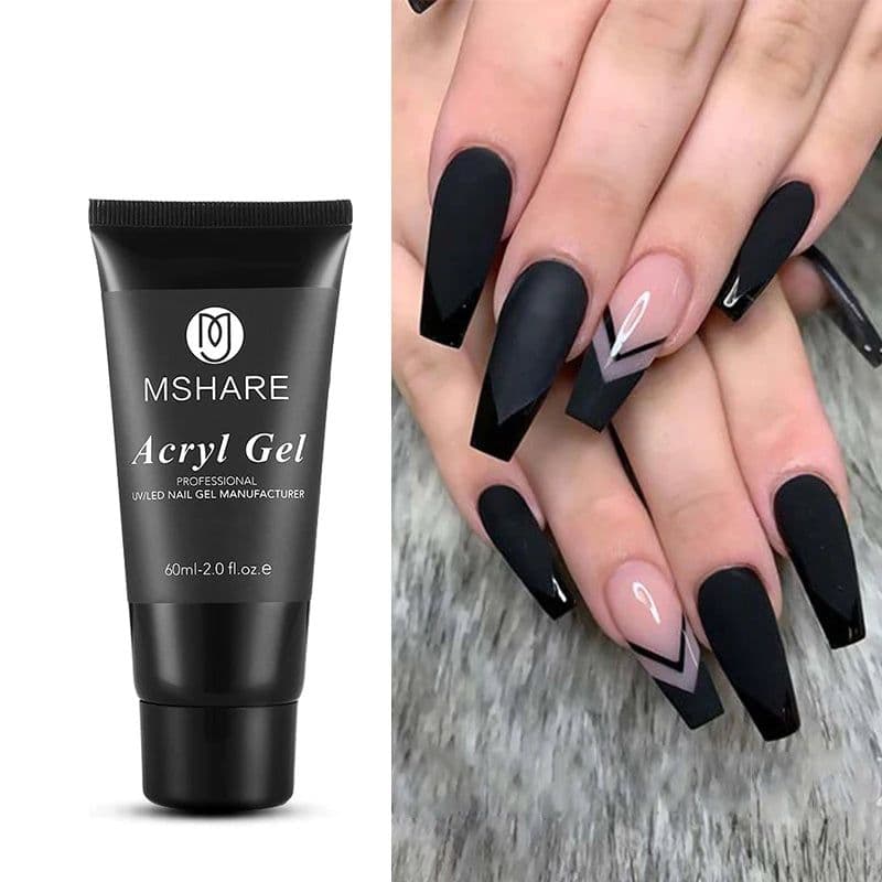image-MSHARE Poly Nails Acryl Gel 60ml 60g Builder UV Led Acrylgel Nails Extensions Acrylic Pink White Clear Gel Acrylatic Cover