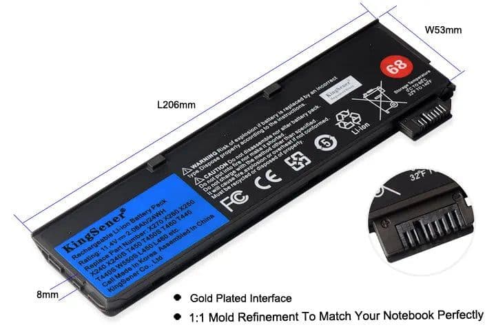 image-KingSener Laptop Battery for Lenovo ThinkPad X240 T440S T440 X250 X260 X270 T450S T460 T450 T450S T550 T560 45N1126 45N1127