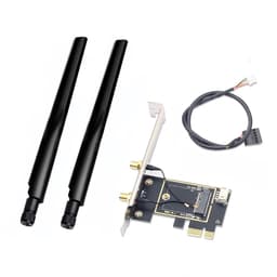 image-M.2 To PCI Express Wireless Adapter Converter with 6DBi 2x Antenna NGFF M.2 WiFi Bluetooth Card For Intel AX210 AX200 9260