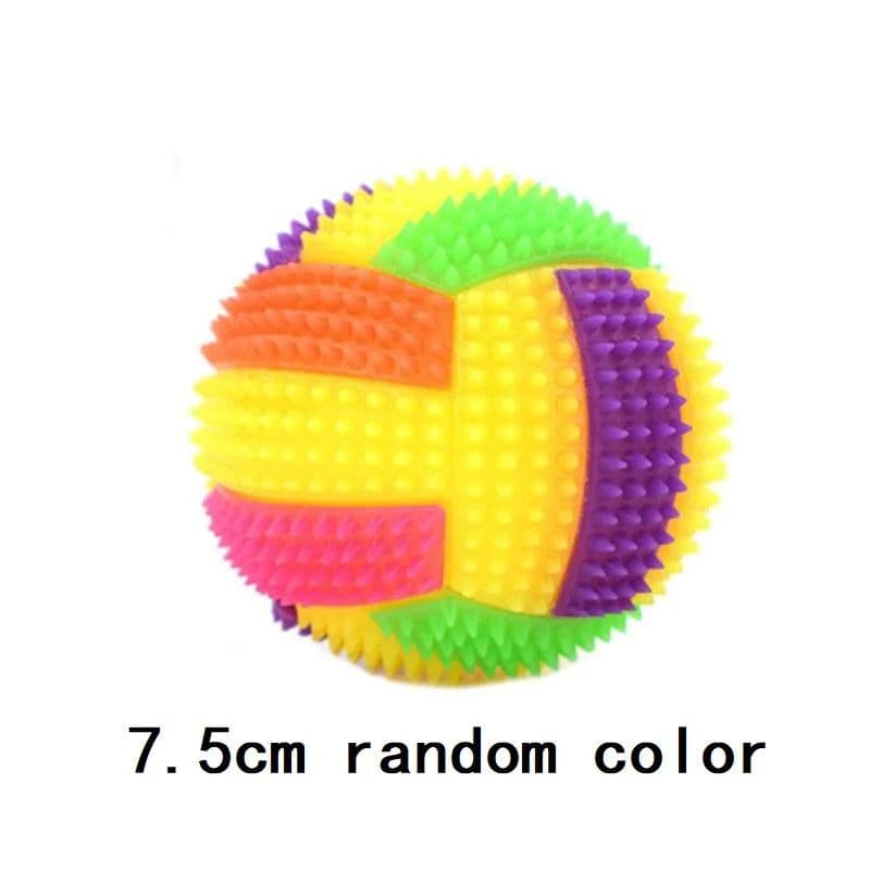 image-Glowing Ball Dog Toy Led Puppy Bouncy Chew Dog Ball Molar Toy Pet Color Light Ball Interactive Toys for Cats Small Dogs