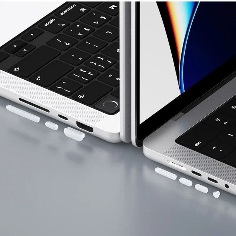 image-Soft Silicone Anti Dust Plug For MacBook Pro 14 16 M3 A2780 A2779 A2442 A2485 2991 2918 Stopper Laptop Dustproof Interface Cover