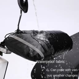 image-Waterproof Motorcycle Handlebar Gloves Winter Hand Protector Windproof Liner Warm Motorbike Scooter Handle Cover Gloves 2pcs