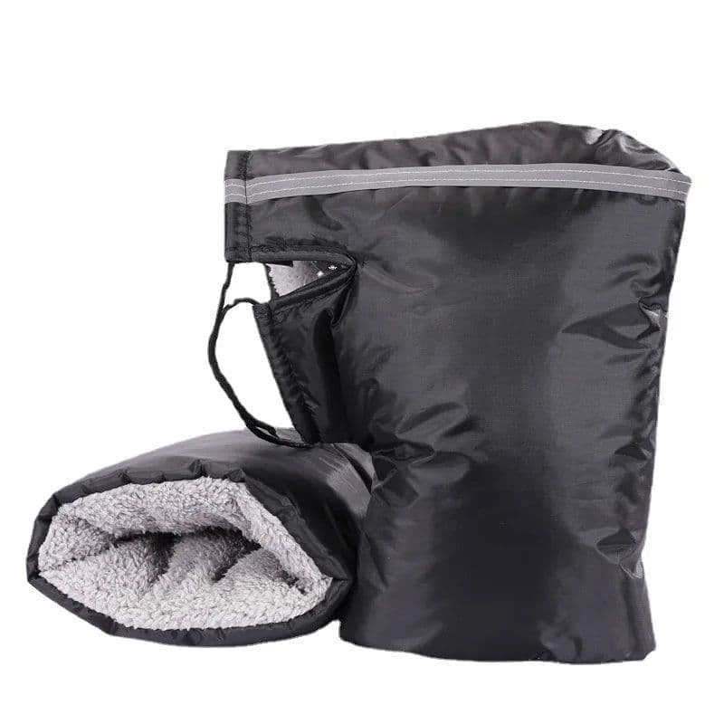 image-Waterproof Motorcycle Handlebar Gloves Winter Hand Protector Windproof Liner Warm Motorbike Scooter Handle Cover Gloves 2pcs