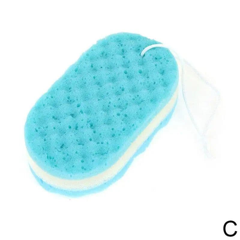image-Three-layer Wave Bath Sponge Body Brush Shower Skin Clean Massage Cleaning Shower Brush Skin Remover For Kids Adults