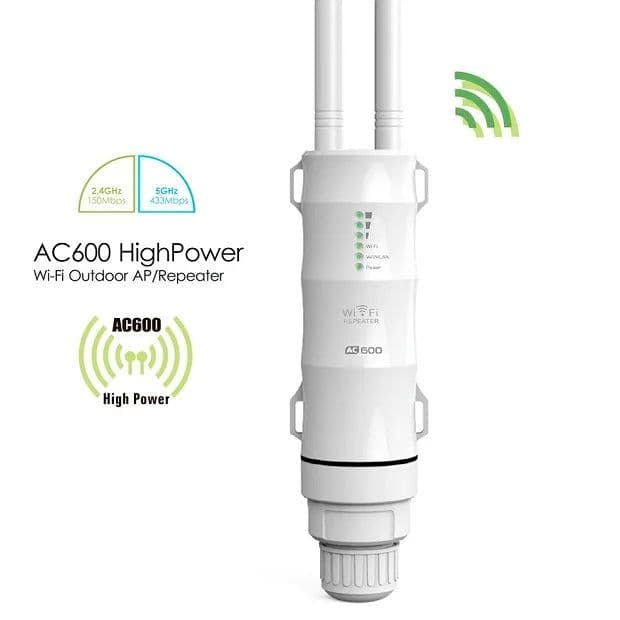 image-Wavlink High Power AC1200/600/300 Outdoor Wireless WiFi Repeater AP/WiFi Router Dual Dand 2.4G+5Ghz Long Range Extender POE