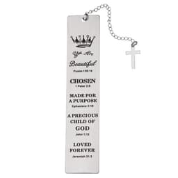 image-Inspirational Metal Pendant Bookmark Book Clip Gift Box Pagination Mark