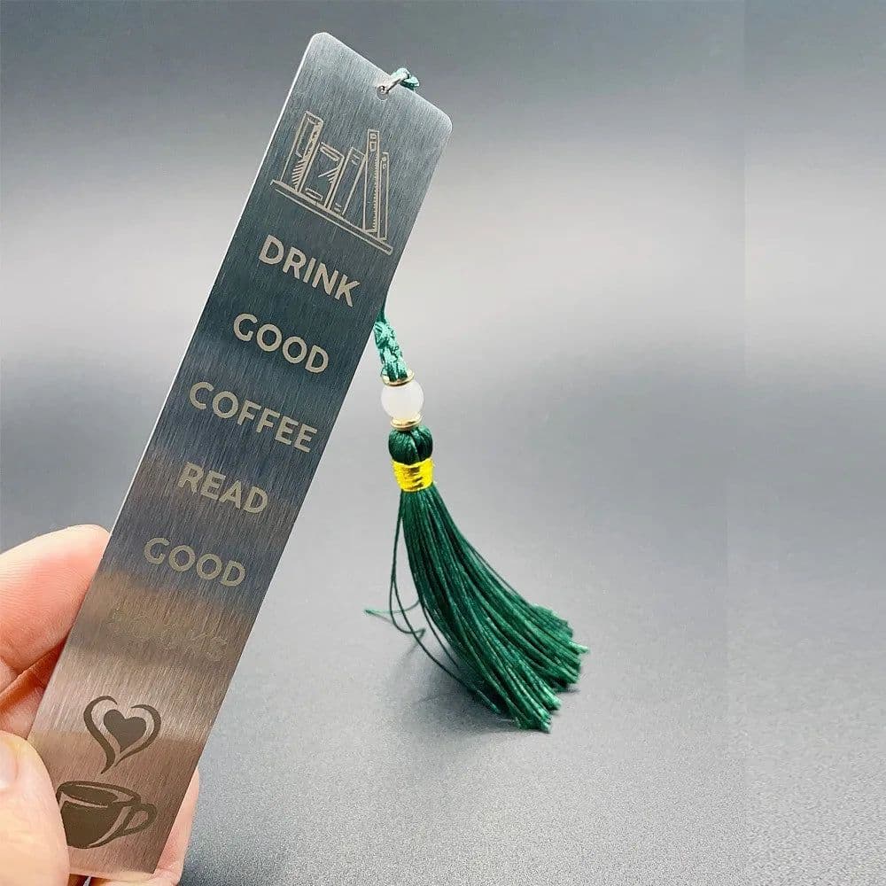 image-Stainless Steel Bookmark Inspirational Gift For Cross-Border Book Enthusiasts In Europe And America Tassel Pendant Soul Bookmark