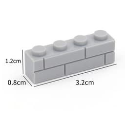 image-50pcs DIY Building Blocks Thick wall Figures Bricks 1x4 Dots Educational Creative Size Compatible With Brands Toys for Children