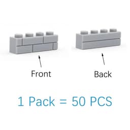 image-50pcs DIY Building Blocks Thick wall Figures Bricks 1x4 Dots Educational Creative Size Compatible With Brands Toys for Children
