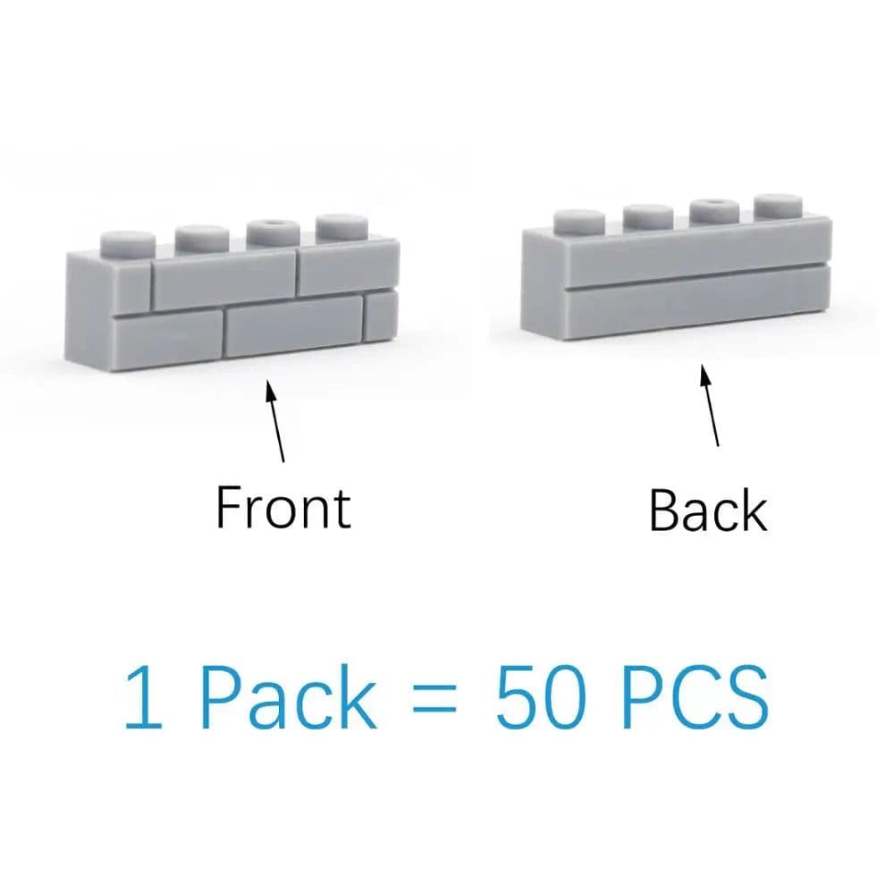 image-50pcs DIY Building Blocks Thick wall Figures Bricks 1x4 Dots Educational Creative Size Compatible With Brands Toys for Children