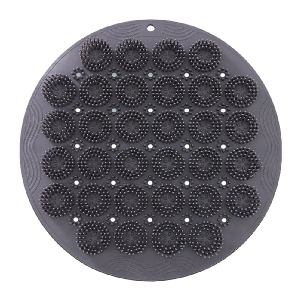 image-30cm Body Exfoliating Massage Brush Bathroom Non-slip Shower Mat Back Massage Brush Silicone Foot Wash Body Cleaning Bath Tools