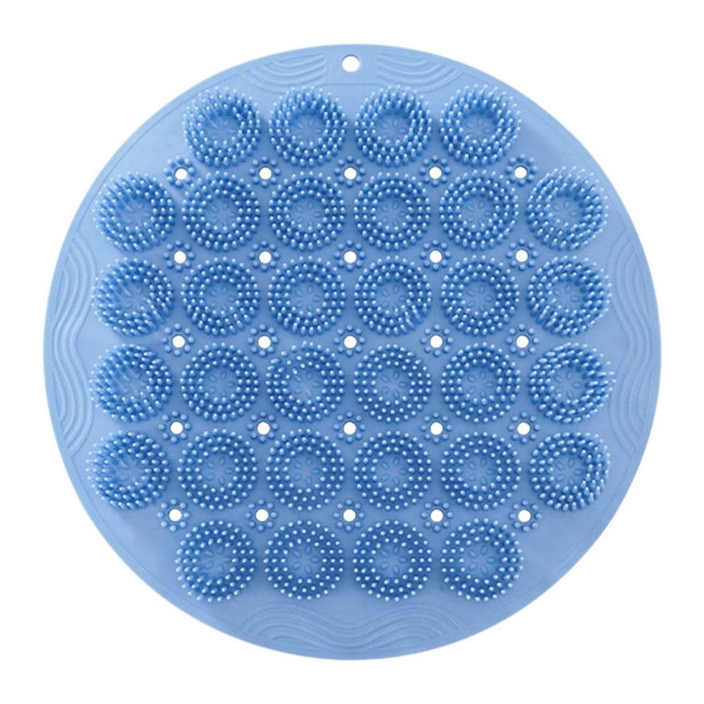 image-30cm Body Exfoliating Massage Brush Bathroom Non-slip Shower Mat Back Massage Brush Silicone Foot Wash Body Cleaning Bath Tools