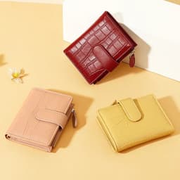 image-Fashion Stone Pattern Small Wallets PU Leather Coin Pures Ladies Popular Card Holder Mini New Design Standard Purses for Women