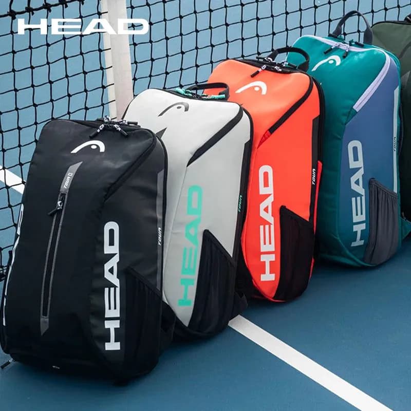 image-Genuine HEAD Tennis Bag Tour Team Tennis Racket Backpack Male Multifunctional Sports Bag Female Tenis Padel Racket Bag Badminton