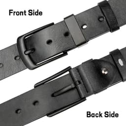 image-Maikun Men's Vintage Casual Belt Black Pin Buckle Student Versatile Leather Wide Belt