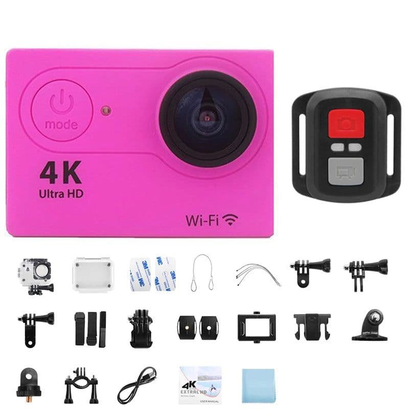 image-Ultra HD 4K Action Camera 1080P/30FPS 2.0 inch Screen WiFi Remote Control Mini Cameras Waterproof DV Helmet Go Sport Camera Pro