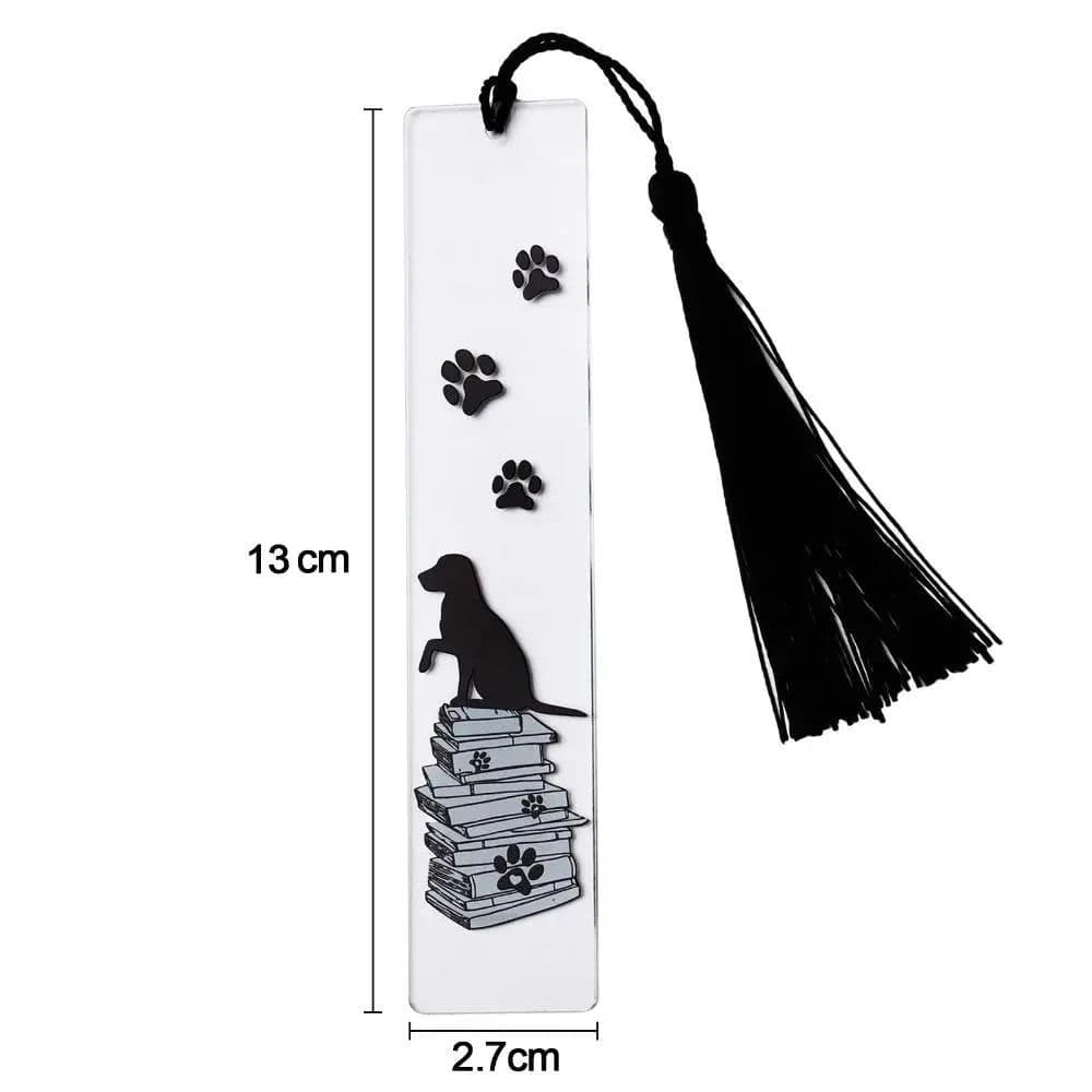 image-Dog Inspirational Acrylic Bookmark Book Page Holder Creative Bookmark Book Clip Inspirational Page Marker Thank Teacher Gift