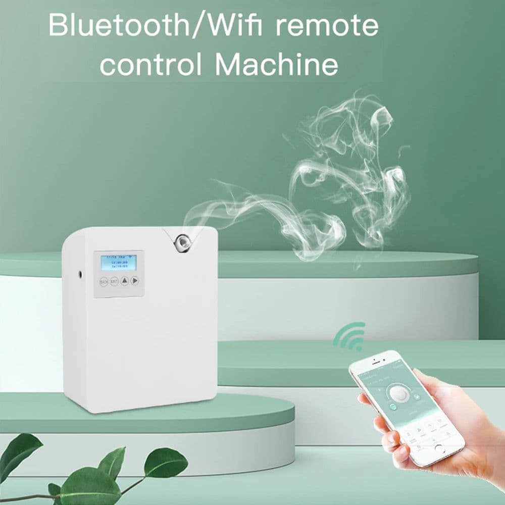 image-Smart Aroma Diffuser Bluetooth Control Essential Oils Diffuser Hotels Home Perfume Fragrance Diffuser Smell Aroma Air Freshener