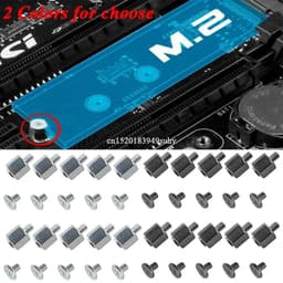 image-10 Set Hand Mounting Kits Stand Off Screw Hex Nut for A-SUS M.2 SSD Motherboard Silver Black