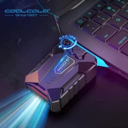 image-COOLCOLD Vacuum Portable Laptop Cooler USB Air Cooler External Extracting Cooling Fan Notebook for 15 15.6 17 Inch Laptop