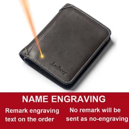 image-Baellerry Classic Men Wallets Name Customized Card Holder Short Male Purse Fashion High Quality PU Leather Wallet For Men