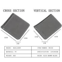 image-Baellerry Classic Men Wallets Name Customized Card Holder Short Male Purse Fashion High Quality PU Leather Wallet For Men