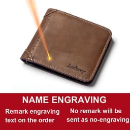 image-Baellerry Classic Men Wallets Name Customized Card Holder Short Male Purse Fashion High Quality PU Leather Wallet For Men