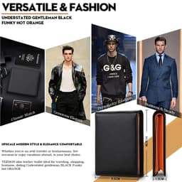 image-2024 Genuine Leather Wallet Men Slim RFID Classic Soft Solid Purse Card Holder Coin Pocket ID Window Minimalist Wallets