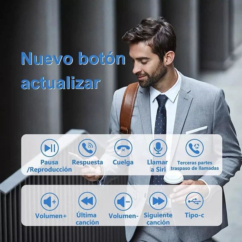 image-Wireless Headphones Bluetooth Headset With Microphone Earphones Handsfree Noise Canceling Audifonos Talking Business Driving