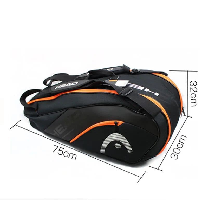 image-HEAD Tennis Racket Bag Sports Bag Large Capacity 6-9 Racquets Men Women Badminton Bag Tennis Racket Backpack Tenis Squash Padel