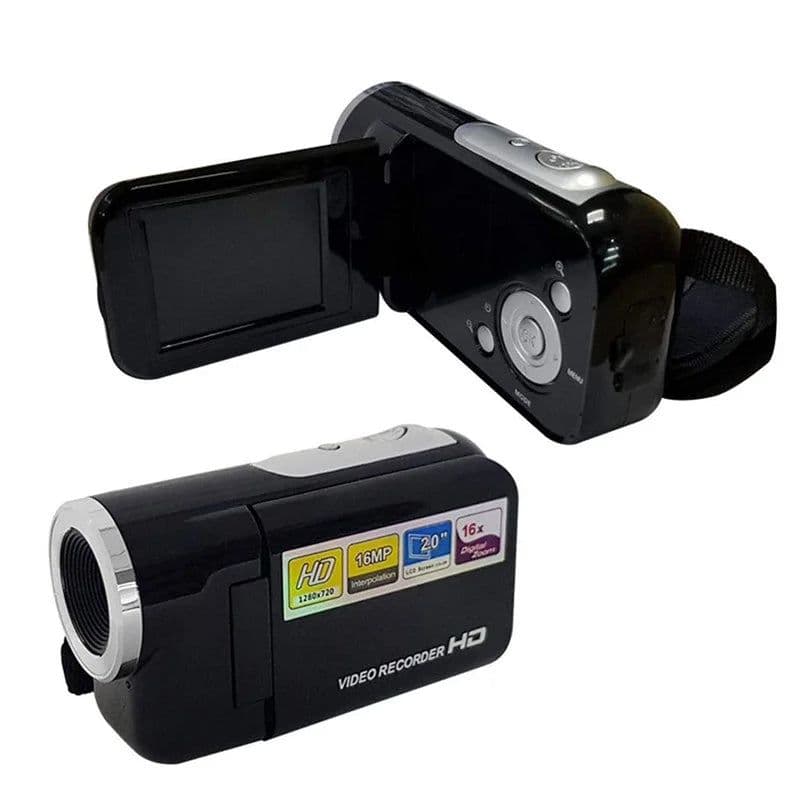 image-Black Portable HD 720P Digital Video Camera 16x Digital Zoom Mini DV Camera Camcorders Recorder Home Outdoor Traveling Use