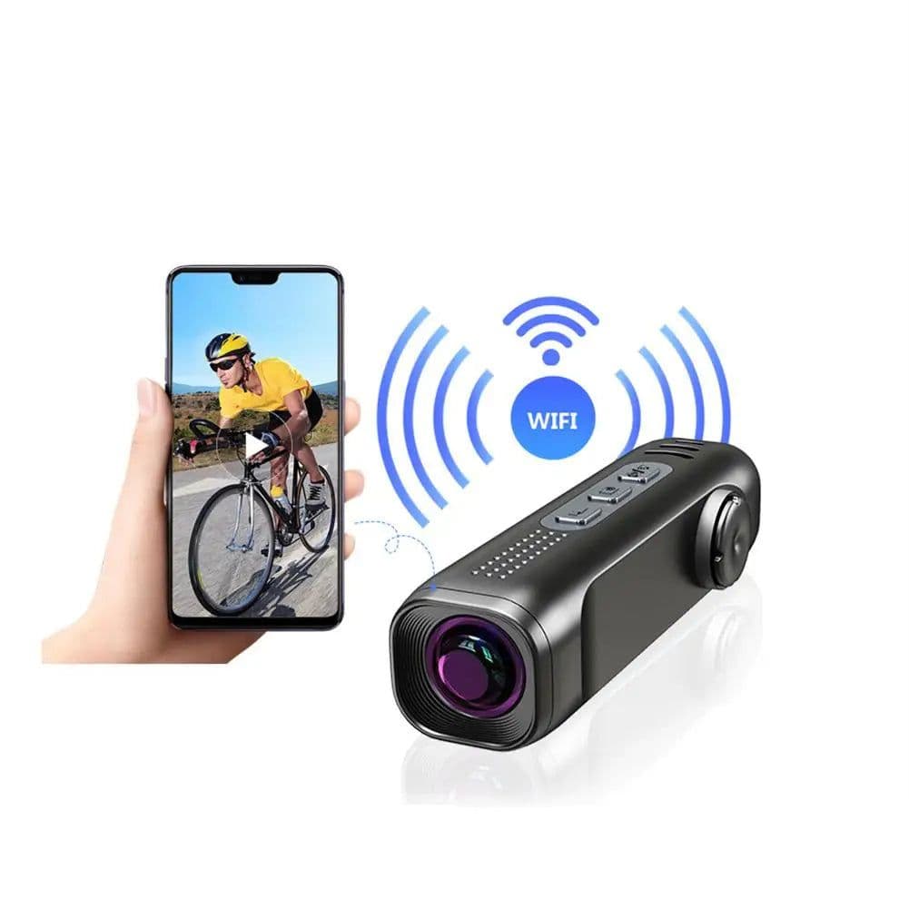 image-T198 4K HD Video Camera Wifi Head-Mounted Digital Camcorder 2200Mah Battery IP65 Waterproof Head Wearable Vlogging Cameras