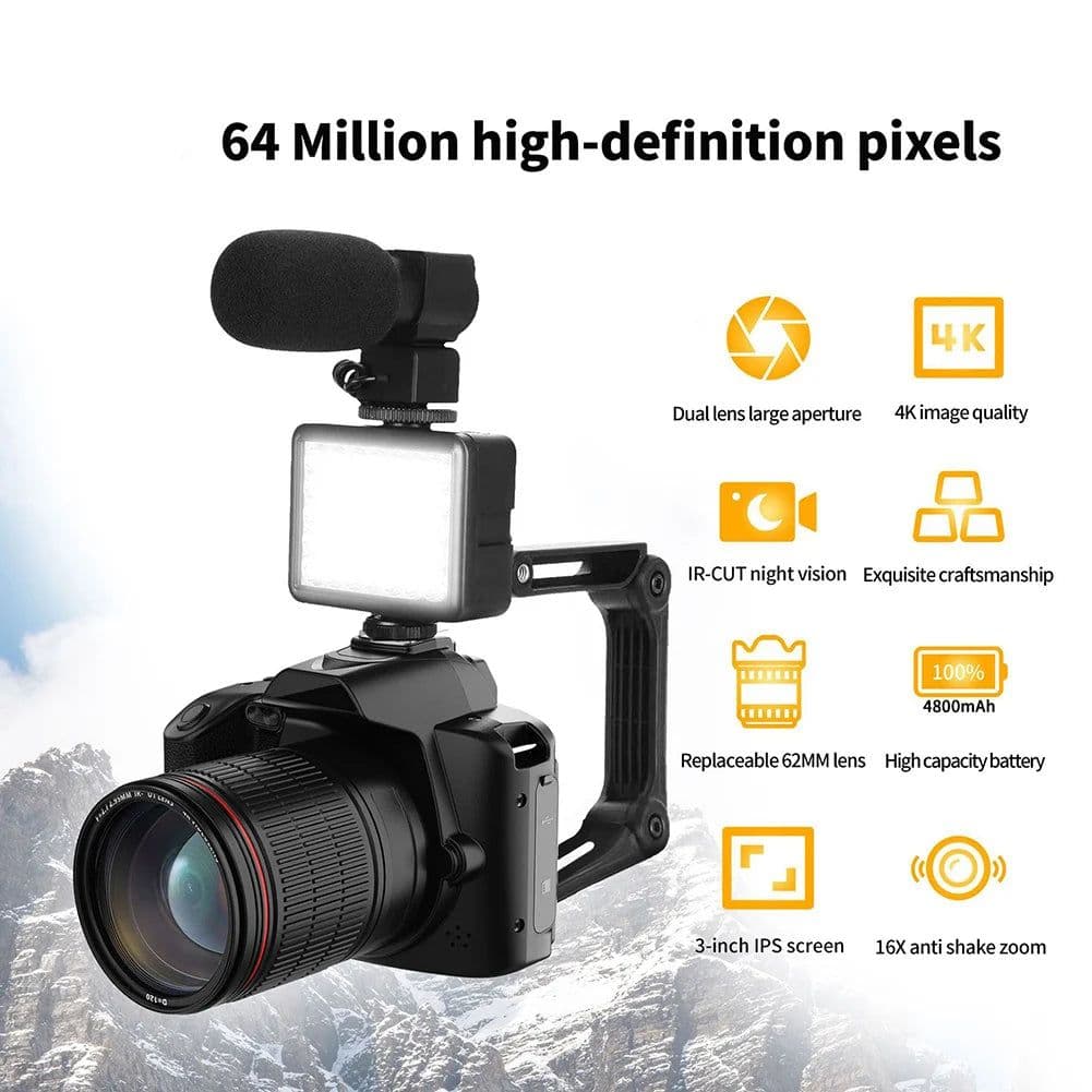 image-D5 Digital Camera Video Camcorder 16X Digital Zoom Professional Camera Infrared Night Vision For Women Men
