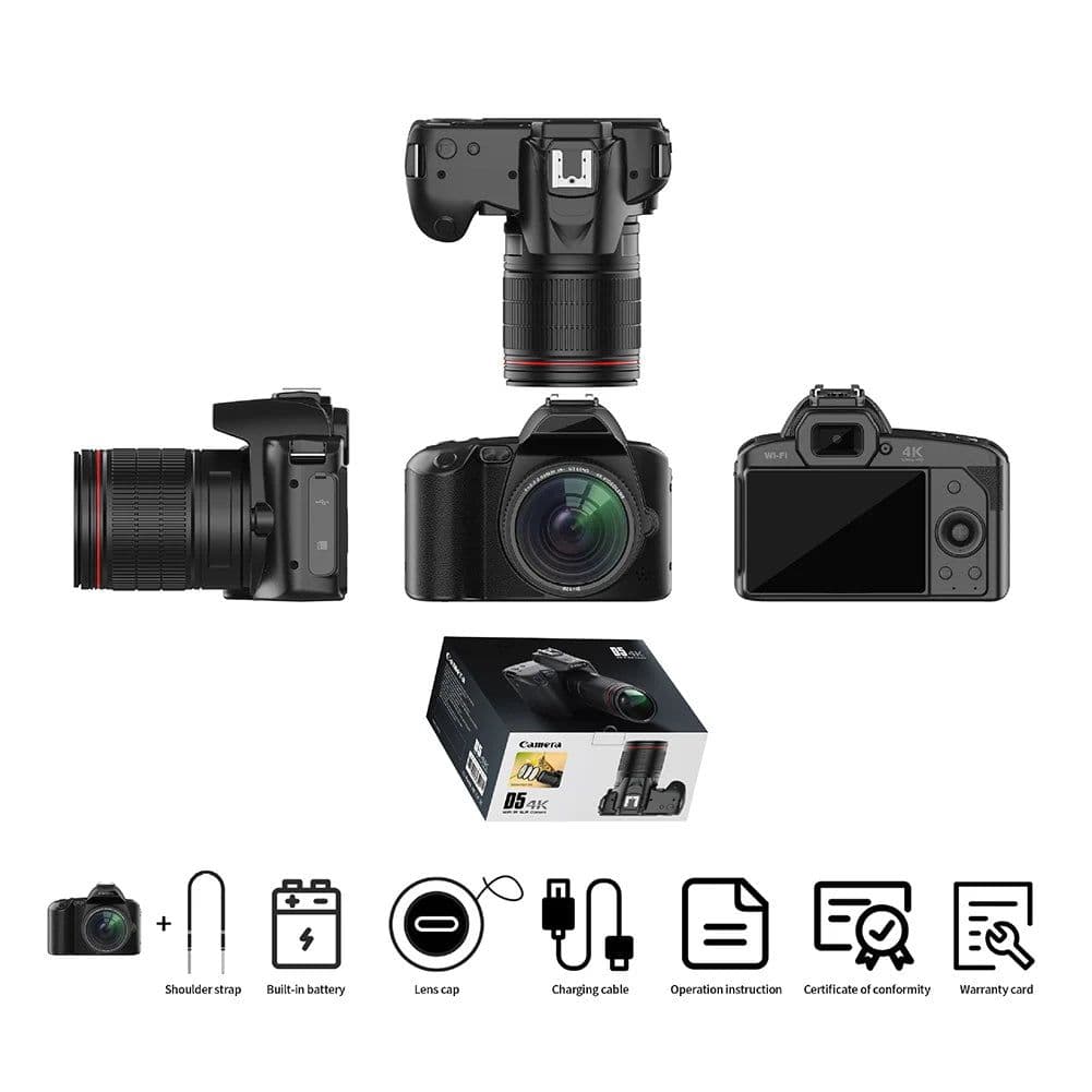 image-D5 Digital Camera Video Camcorder 16X Digital Zoom Professional Camera Infrared Night Vision For Women Men