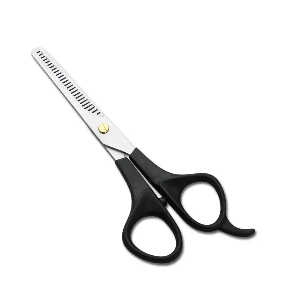 image-6.5 Inch Durable Plastic Handle Stainless Steel Thinning Shear Professional Hair Scissors For Home Use