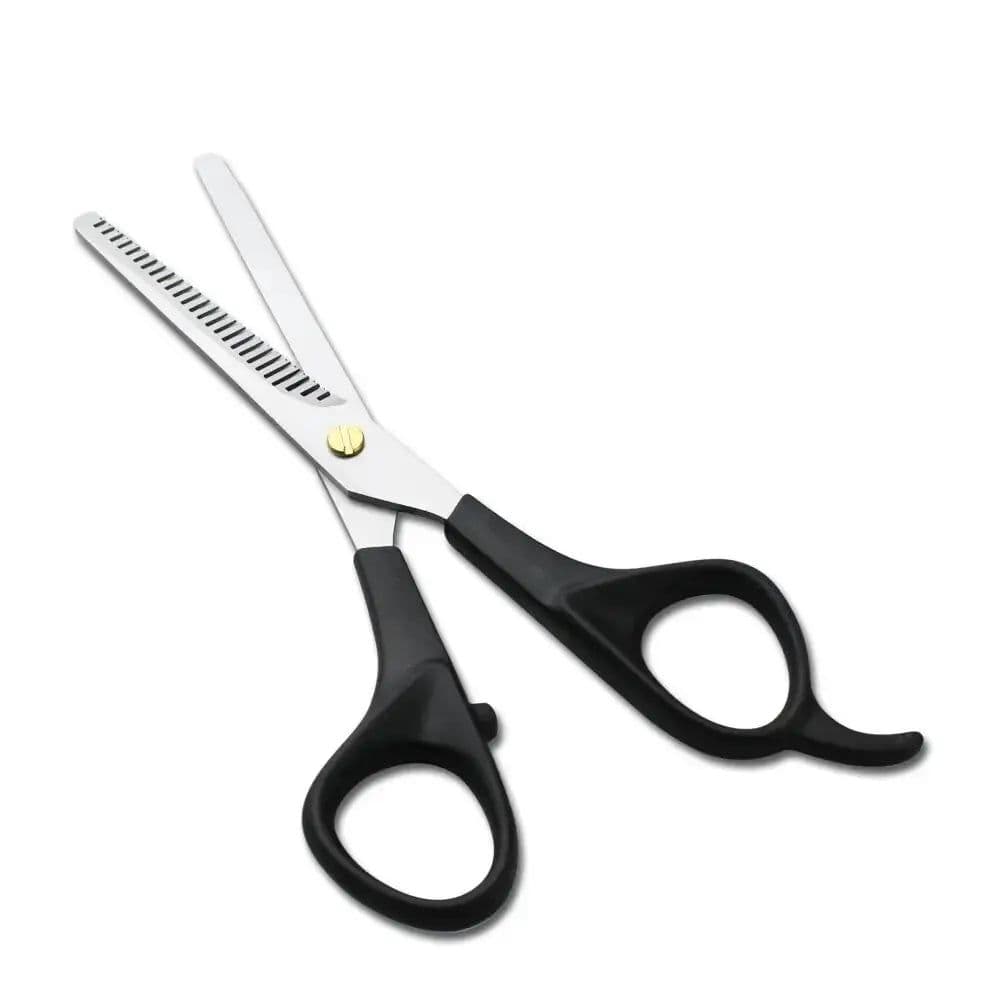 image-6.5 Inch Durable Plastic Handle Stainless Steel Thinning Shear Professional Hair Scissors For Home Use