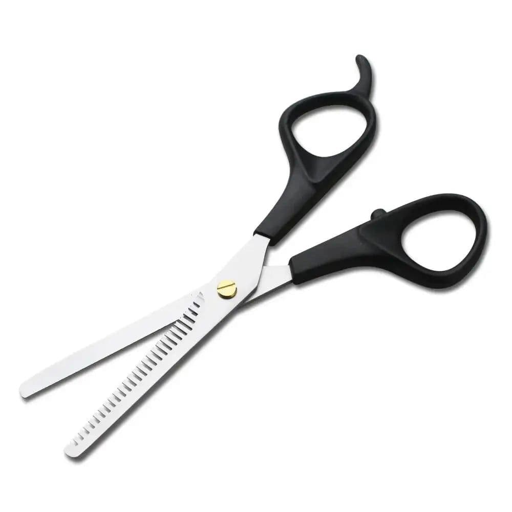 image-6.5 Inch Durable Plastic Handle Stainless Steel Thinning Shear Professional Hair Scissors For Home Use