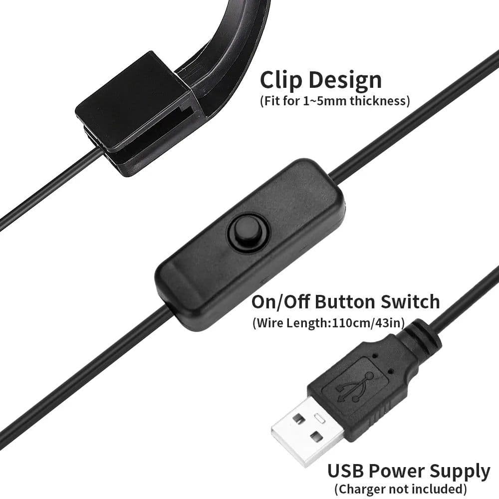 image-Aquarium Mini Light Led Clip For Plants Aquatic Freshwater Water Grass High Brightness Low Temperature USB Fish Tank Lamps