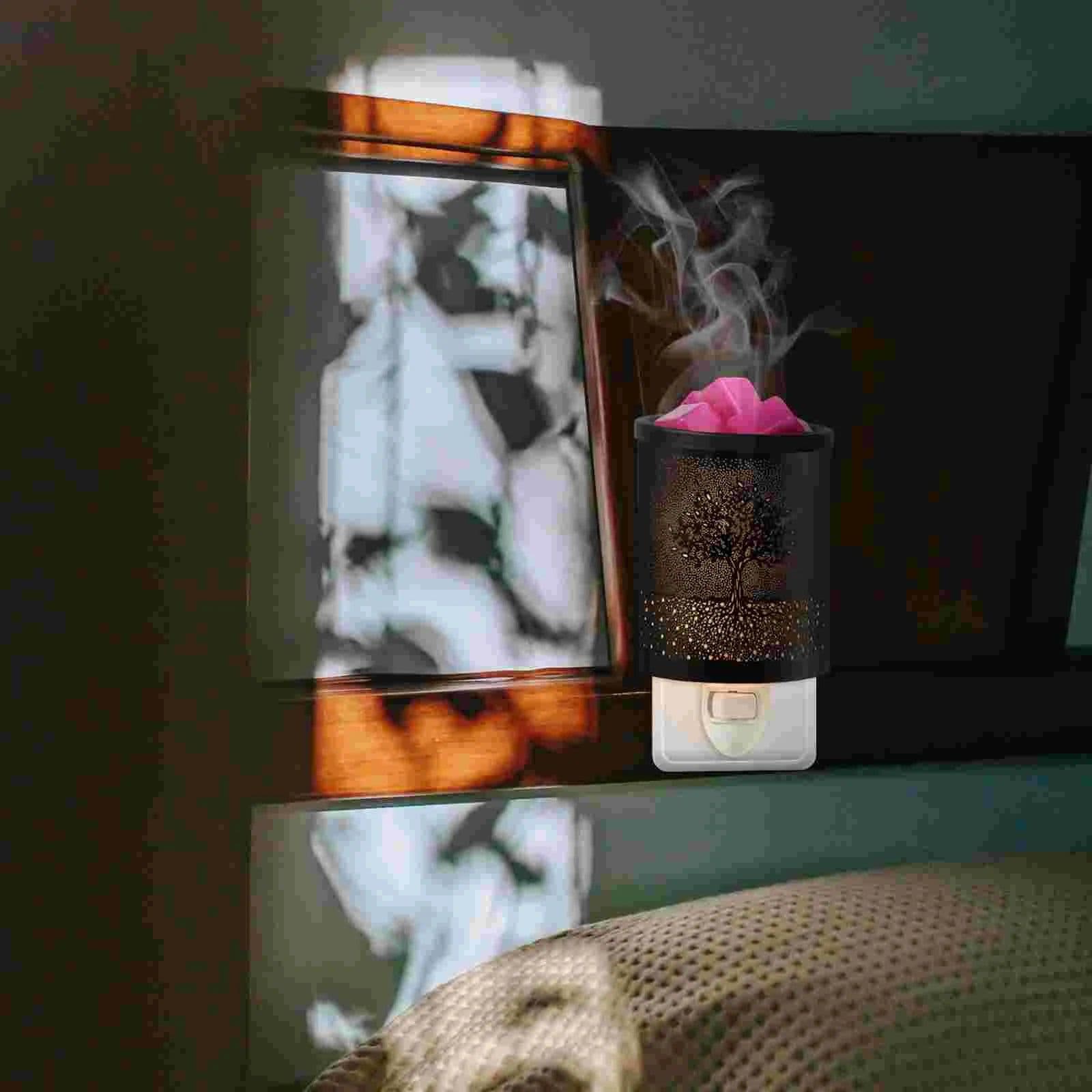 image-Aroma Lamps Electric Wax Melt Warmer Heating Light Essential Oil Aromatherapy Night Novel Home Decor Fragrance