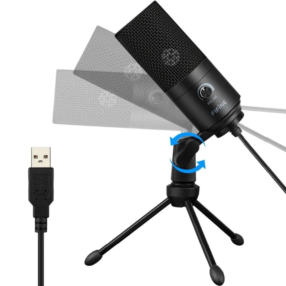 image-Fifine Metal USB Condenser Recording Microphone For Laptop Windows Cardioid Studio Recording Vocals Voice Over,Video-K669