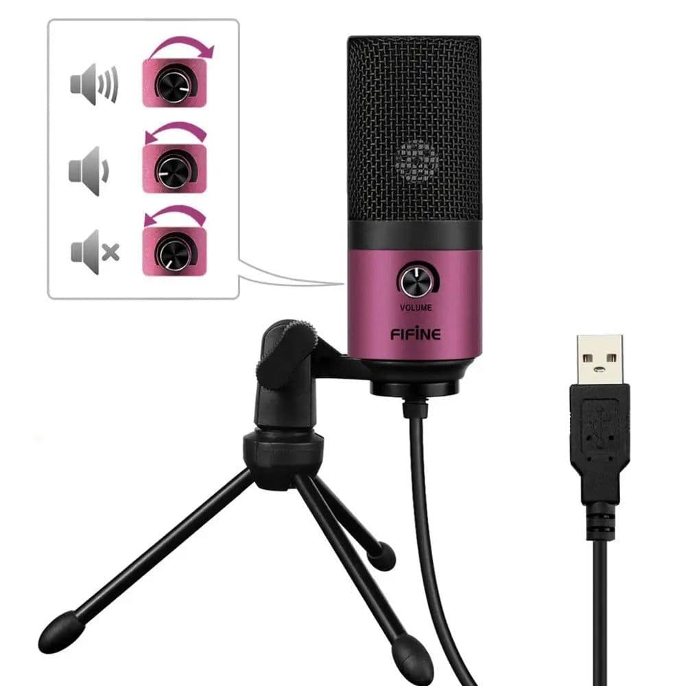 image-Fifine Metal USB Condenser Recording Microphone For Laptop Windows Cardioid Studio Recording Vocals Voice Over,Video-K669