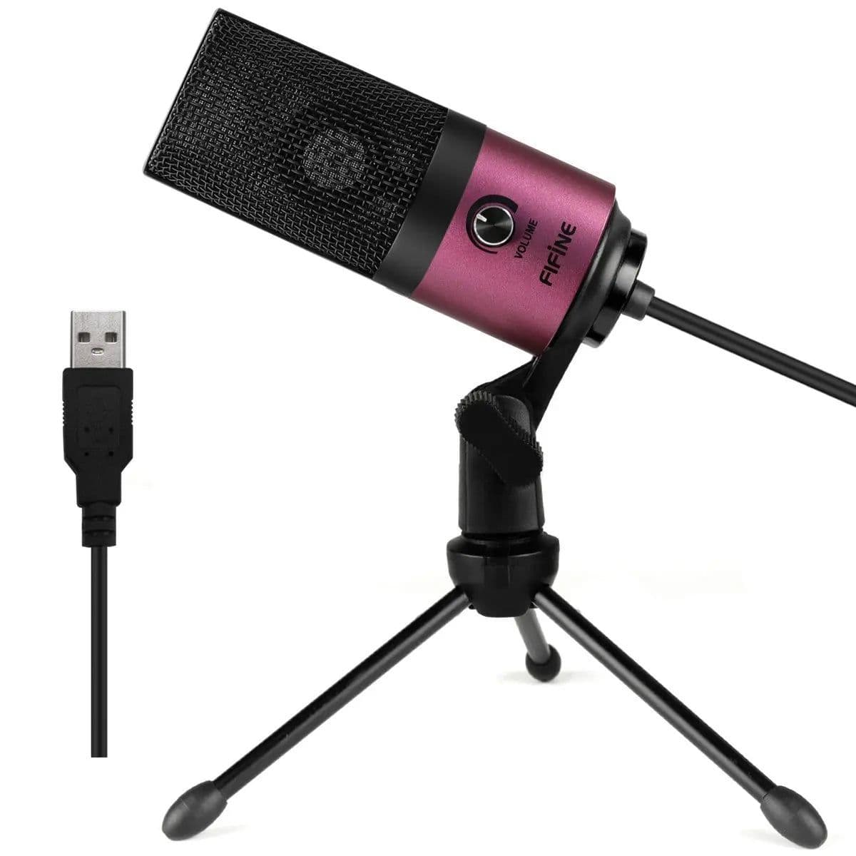 image-Fifine Metal USB Condenser Recording Microphone For Laptop Windows Cardioid Studio Recording Vocals Voice Over,Video-K669