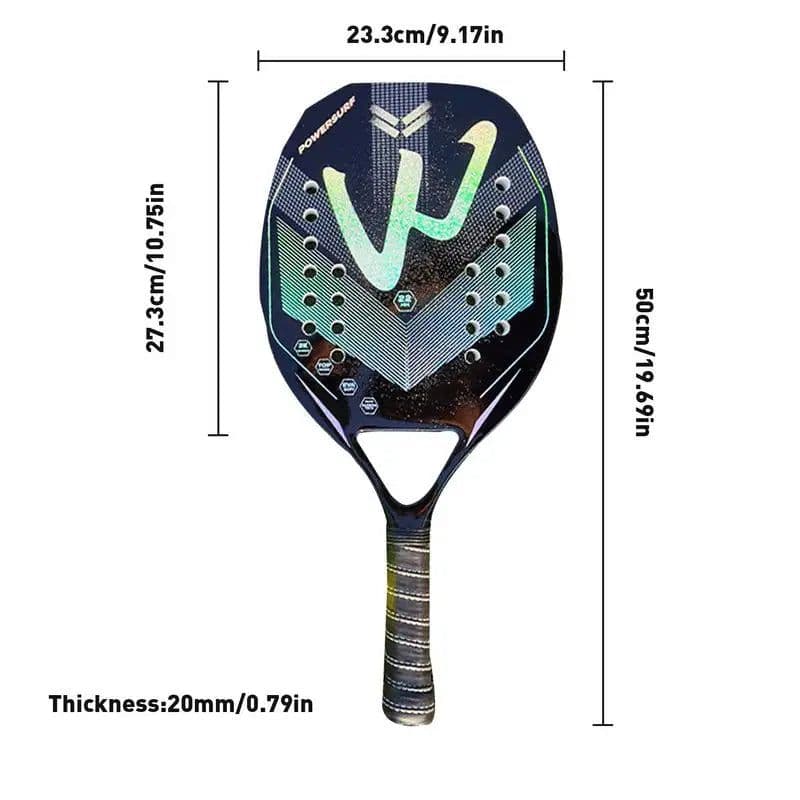 image-Beach Racket Carbon Fiber Tennis Racket Lightweight Paddle Tennis Racket Foam Padel Racket With Carry Bag Beach Supplies