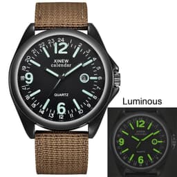 image-Glow In The Dark Men Watches Tops Brand Luxury Military Mens Clock Quartz Army Watch Black Dial Date Luxury Sport Wrist Watch