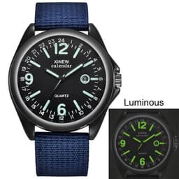 image-Glow In The Dark Men Watches Tops Brand Luxury Military Mens Clock Quartz Army Watch Black Dial Date Luxury Sport Wrist Watch
