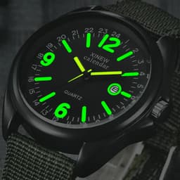 image-Glow In The Dark Men Watches Tops Brand Luxury Military Mens Clock Quartz Army Watch Black Dial Date Luxury Sport Wrist Watch