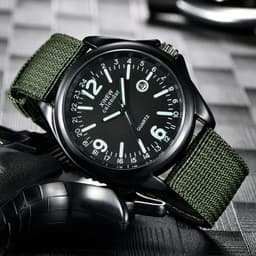 image-Glow In The Dark Men Watches Tops Brand Luxury Military Mens Clock Quartz Army Watch Black Dial Date Luxury Sport Wrist Watch